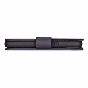 iCarer Dėklas telefonui 2in1 odinis flip dėklas su dangteliu Anti-RFID violetinis iPhone 14 (WMI14220725-DP)
