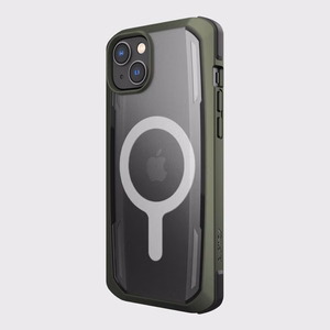 Raptic X-Doria Apsauginis dėklas iPhone 14 su Magnetine šarvuota danga žalia