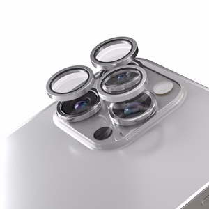 Etteri защита объектива камеры iPhone 15 Pro / 15 Pro Max титановый серый