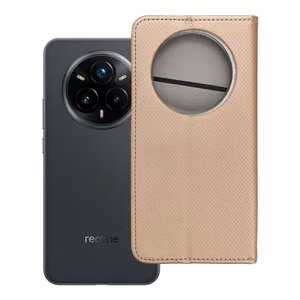 SMART CASE knygos dėklas REALME 14 PRO PLUS auksinis