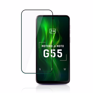 Закалённое стекло 3mk HardGlass Max Lite чёрное для Motorola Moto G55 5G