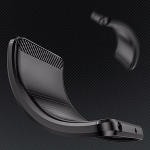 Carbon dėklas telefonui iPhone 16 Plus silikoninis dėklas - juodas