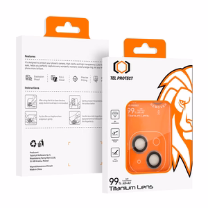 Apsauginis stiklas Tel Protect Titanium Lens 99% AR ant kameros Iphone 13/13 Mini skaidrus (2 lęšiai)