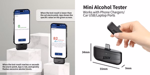 Мини алкотестер, USB Type-C