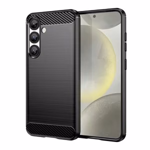 Carbon lankstus TPU silikoninis dėklas Xiaomi Poco X7 Pro - juodas