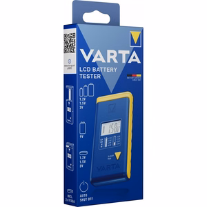 Тестер батареек VARTA с цифровым дисплеем (AA, AAA, Type C, Type D, 9V, кнопочные) 893101111 синий