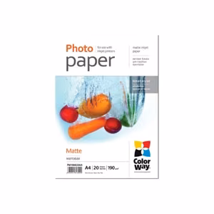 Matinis fotopopierius ColorWay, A4, 190 g/m²