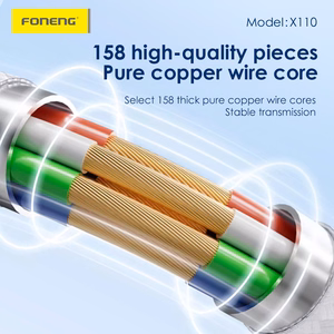 Foneng Кабель X110 - Type C to Type C - PD 60W 3A 1,2 метра белый