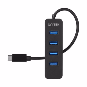 UNITEK Šakotuvas USB-C 4XUSB-A 3.1, aktyvus, 10 W, H1117B