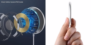 Магнитное беспроводное зарядное устройство CHOETECH, 15W, белое