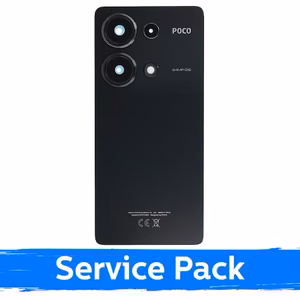 Задняя крышка совместимая с Xiaomi Poco M6 Pro 4G чёрная (Service Pack)