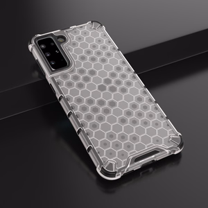 Honeycomb case бронированный чехол с гелевой рамкой для Samsung Galaxy S22+ (S22 Plus) прозрачный