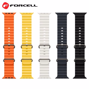 FORCELL F-DESIGN FA12 laikrodžio dirželis APPLE laikrodžiui 42 / 44 / 45 / 49 mm geltonas