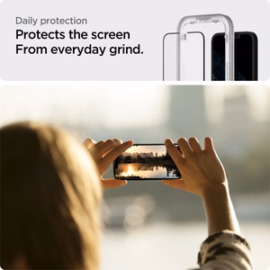 Spigen ALM Glass FC закалённое стекло для iPhone 13 / 13 Pro / 14 / 16e / 17e - чёрный 2 шт