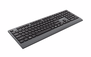 Gembird KB-MCH-06-CYRL Plona laidinė multimedijos klaviatūra su C tipo adapteriu, kirilicos išdėstymas, juoda