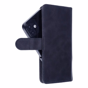 Universalus knygos tipo dėklas BENDRAS dydis L iPhone 6 Plus / 7 Plus / 8 Plus / XS Max / 11 Pro Max / Samsung S20 FE / S21 FE / S10 Plus / A10 / A32 / A54 / Xiaomi 12 Lite / Huawei P30 Pro tamsiai mėlynas
