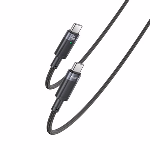 Yesido Кабель CA160 плетёный - Type C to Type C - PD 60W 1,2 метра чёрный