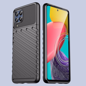 Thunder Case flexible armored cover for Samsung Galaxy M53 5G black