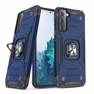 Wozinsky Ring Armor Tough Hybrid dėklas telefonui Samsung Galaxy S22 mėlynos spalvos su magnetiniu laikikliu