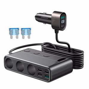 Įkroviklis automobilinis Joyroom (JR-CL06) 9in1 (5xUSB; 1xUSB-C; 154W) juodas