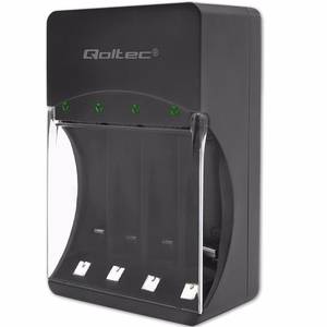 Qoltec 50653 – NiMH R03/AAA ir R6/AA akumuliatorių įkroviklis