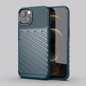Thunder Case гибкий прочный защищённый TPU чехол для iPhone 13 mini зелёный