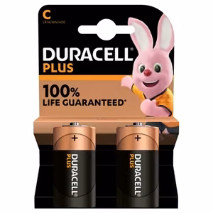 Duracell Plus MN1400 – šarminės C baterijos, 2 vnt.