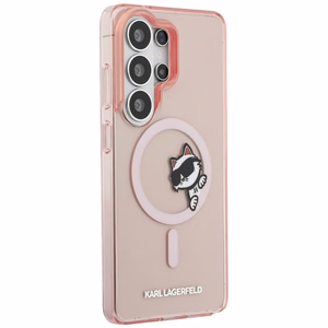 Karl Lagerfeld чехол IML Peekaboo Choupette MagSafe для Samsung Galaxy S26 Ultra розовый