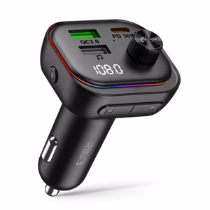 Tech-Protect CC07 3 prievadų PD 54W automobilinis įkroviklis + Bluetooth FM siųstuvas - juodas