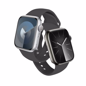 Crong Liquid dirželis, skirtas Apple Watch 44 / 45 / 46 / 49 mm, grafito spalvos