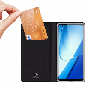 Dux Ducis Skin Pro dėklas Realme 11 Flip kortelių dėklas su stovu - juodas