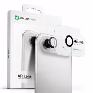 AmazingThing Lens стекло для iPhone 17 Air с чёрной алюминиевой рамкой