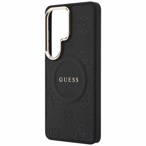 Guess чехол Saffiano Peony Embossed Ring MagSafe Samsung Galaxy S26 Ultra черный