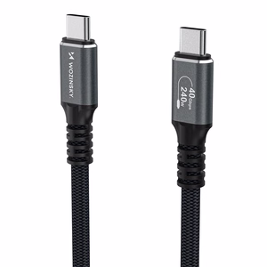 Wozinsky WPS-UY41S Кабель USB-C - USB-C 40Gb/s 240W 1m - чёрный