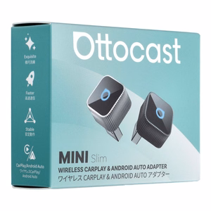 Автомобильный аудиоадаптер OTTOCAST Mini Cube T2 (CarPlay Android Auto) серебристый