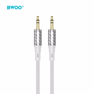 Audio adapteris Bwoo (AUX075) 3,5mm į 3,5mm (p-p) pilkas