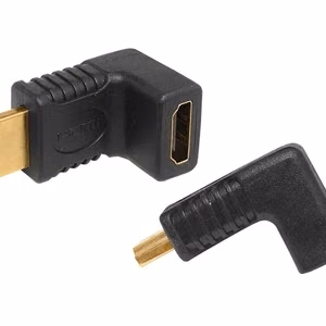 LXHD49 angled HDMI adapter, socket to plug
