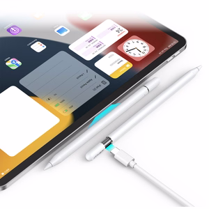 Acefast V3 kapacityvinis rašiklis iPad su belaidžiu įkrovimu ir 2 keičiamais antgaliais - baltas