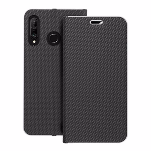 LUNA Book Carbon dėklas telefonui HUAWEI P30 Lite juodas