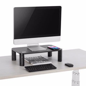 Ergo Office ER-415 reguliuojama monitoriaus stovo lentyna su belaidžiu Qi įkrovikliu, 17–32″, iki 20 kg