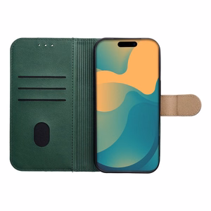 Чехол-книжка для iPhone 17 / 18 Split Book зеленый и золотой