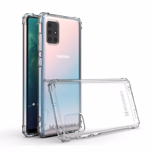 Dėklas telefonui Wozinsky – atsparus smūgiams, patvarus su militarinės klasės apsauga, skirtas Samsung Galaxy A72 4G, skaidrus