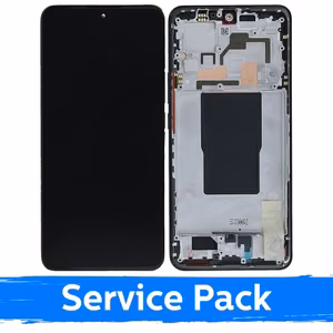 LCD ekranas Xiaomi 12T (12T Pro) su rėmeliu juodas (originalus aptarnavimo paketas)