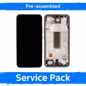 LCD ekranas skirtas Samsung A346 A34 5G su rėmu / Graphite / (Iš anksto surinktas Service Pack)