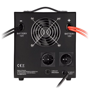Rebel POWER-2200-LFP4 emergency power supply, pure sine wave inverter with charging, 12 V / 230 V, 2200 VA / 1600 W