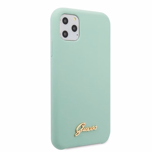Guess GUHCN65LSLMGG iPhone 11 Pro Max зелёный/зелёный жёсткий чехол Silicone Vintage Gold Logo