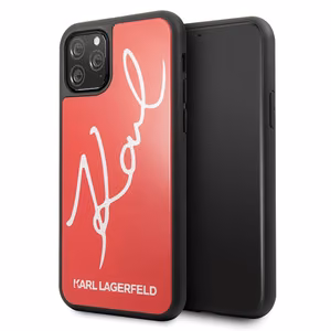 Karl Lagerfeld Signature Glitter чехол для iPhone 11 Pro Max - Красный