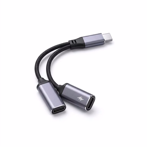 Adapteris Blue Star iš USB-C į 2xUSB-C juodas