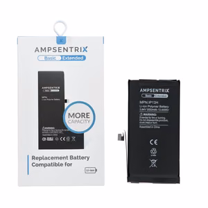 AmpSentrix Basic baterija iPhone 13 (didelės talpos 3500 mAh)