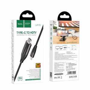Кабель Hoco UA16 Type-C - HDMI 2.0м серый